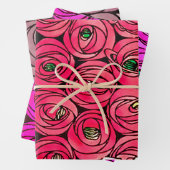 Rose Art Nouveau Rennie Macintosh Grafik Geschenkpapier Set (Beispiel)