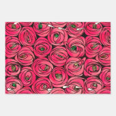 Rose Art Nouveau Rennie Macintosh Grafik Geschenkpapier Set (Vorderseite)
