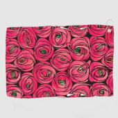 Rose Art Nouveau Rennie Macintosh Grafik Golfhandtuch (Horizontal)