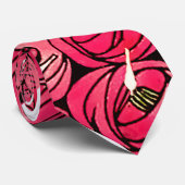 Rose Art Nouveau Rennie Macintosh Grafik Krawatte (Gerollt)