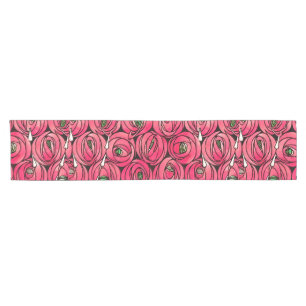 Rose Art Nouveau Rennie Macintosh Grafik Kurzer Tischläufer