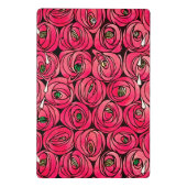 Rose Art Nouveau Rennie Macintosh Grafik Mini Klemmbrett (Rückseite)