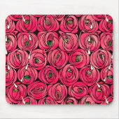 Rose Art Nouveau Rennie Macintosh Grafik Mousepad (Vorne)