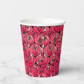Rose Art Nouveau Rennie Macintosh Grafik Pappbecher (Rückseite)