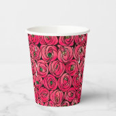 Rose Art Nouveau Rennie Macintosh Grafik Pappbecher (Links)