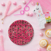 Rose Art Nouveau Rennie Macintosh Grafik Pappteller (Party)