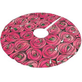 Rose Art Nouveau Rennie Macintosh Grafik Polyester Weihnachtsbaumdecke (Schrägansicht)