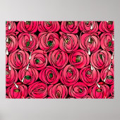 Rose Art Nouveau Rennie Macintosh Grafik Poster (Vorne)