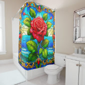Rose Artwork Duschvorhang (Beispiel)