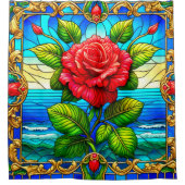 Rose Artwork Duschvorhang (Vorderseite)