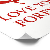 Rose Artwork Sharing Forever Valentine Romantic Poster (Ecke)