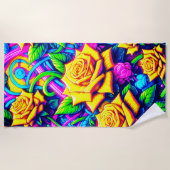 Rose Artwork Strandtuch (Vorderseite)