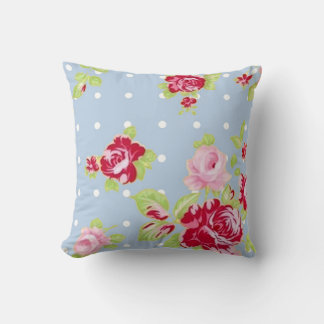 Rose auf blauem Kissen