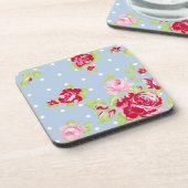 Rose auf Blue Cork Untersetzer (Linke Seite)