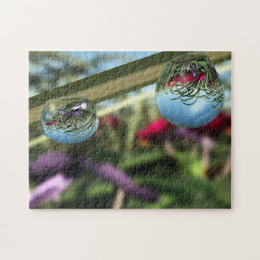 Rose auf dem Raindrops Puzzle (Horizontal)