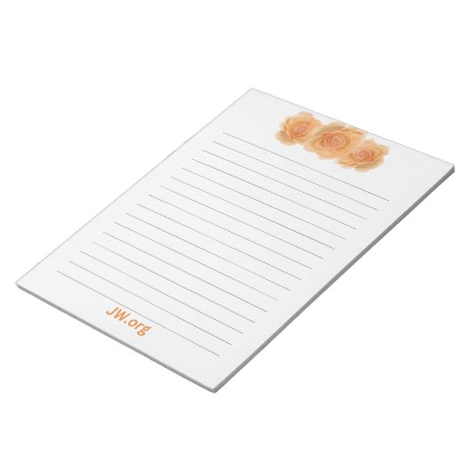 Rose auf der 40-seitigen JW Notizblock (angewinkelt)