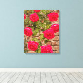 Rose auf gesteppten Canvas Leinwanddruck (Insitu (Holzboden))