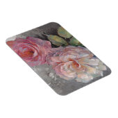Rose auf Grau Magnet (Rechte Seite)