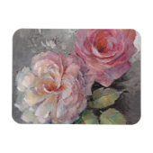 Rose auf Grau Magnet (Horizontal)