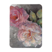 Rose auf Grau Magnet (Vertikal)