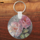 Rose auf Grau Schlüsselanhänger (Vorderseite)