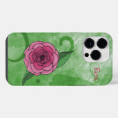 Rose auf Grün  iPhone Hülle (Rückseite (Horizontal))