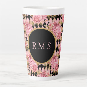 Rose auf Harlequin Monogram Milchtasse