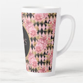 Rose auf Harlequin Monogram Milchtasse (Rechts)