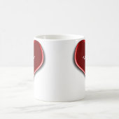 Rose auf Herzenvalentine-Tasse Kaffeetasse (Mittel)
