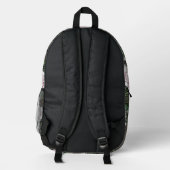 Rose auf Holz Bedruckter Rucksack (Rückseite)