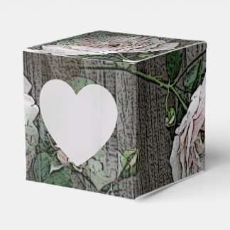 Rose auf Holz Geschenkschachtel