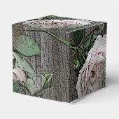 Rose auf Holz Geschenkschachtel (Rückseite)