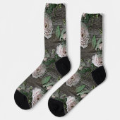Rose auf Holz Socken (Linkes Detail)