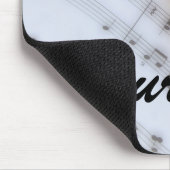 Rose auf Musik-Blatt Mousepad (Ecke)