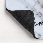 Rose auf Musik-Blatt Mousepad (Ecke)