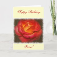 Rose auf Pergament Geburtstag