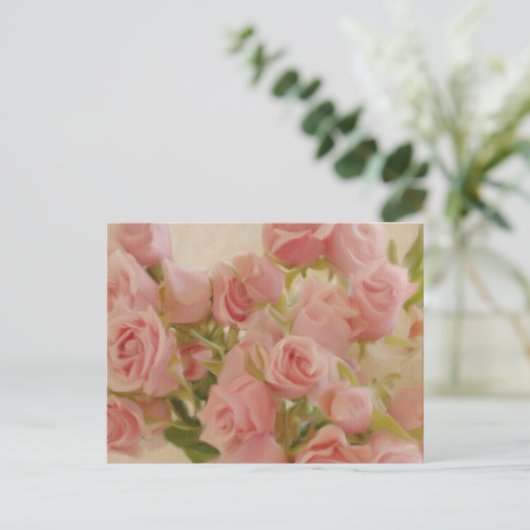 Rose auf Postkarten der Leinwand (Stehend Vorderseite)