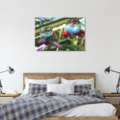 Rose auf Raindrops Canvas Print Leinwanddruck (Insitu (Schlafzimmer))