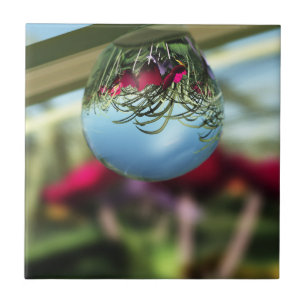 Rose auf Raindrops Dekorative Tile Fliese