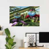 Rose auf Raindrops drucken Poster (Heimbüro)