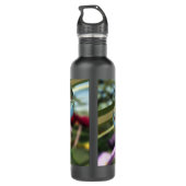 Rose auf Raindrops Edelstahlflasche (Rückseite)