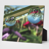 Rose auf Raindrops Foto Plaque Fotoplatte (Seite)