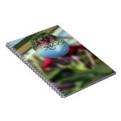 Rose auf Raindrops-Notebook Notizblock (Rechte Seite)