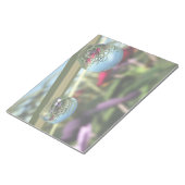 Rose auf Raindrops Notepad Notizblock (angewinkelt)
