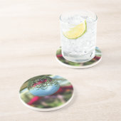 Rose auf Raindrops-Untersetzer Getränkeuntersetzer (Seite)