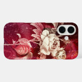 ROSE auf rotem Hintergrund Case-Mate iPhone Hülle (Rückseite (Horizontal))