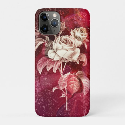 ROSE auf rotem Hintergrund Case-Mate iPhone Hülle (Rückseite)