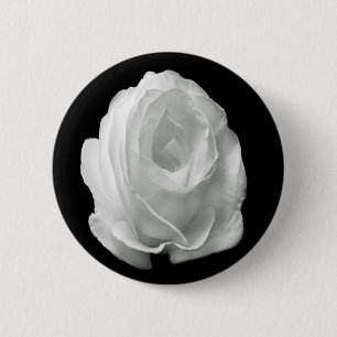 Rose auf schwarzem Hintergrund Button
