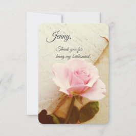 Rose auf Vintagen Buchseiten Karte