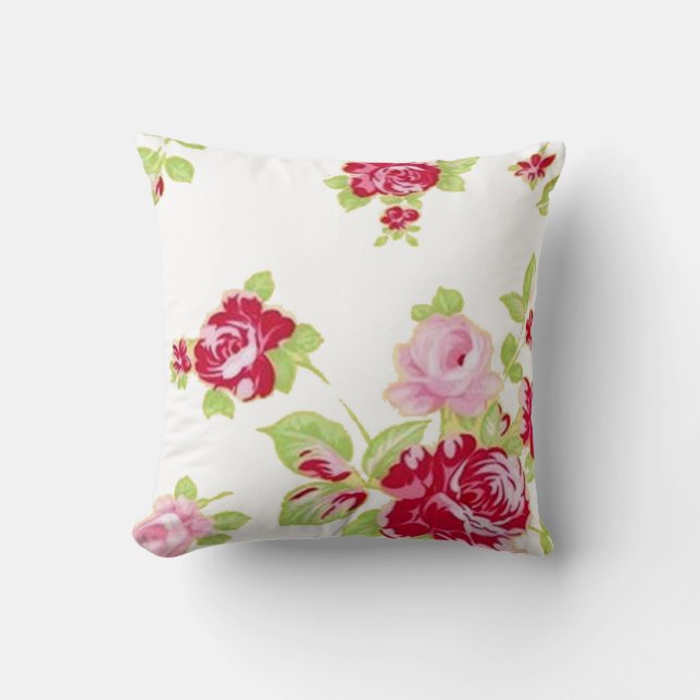 Rose auf weißem Kissen (Vorderseite)